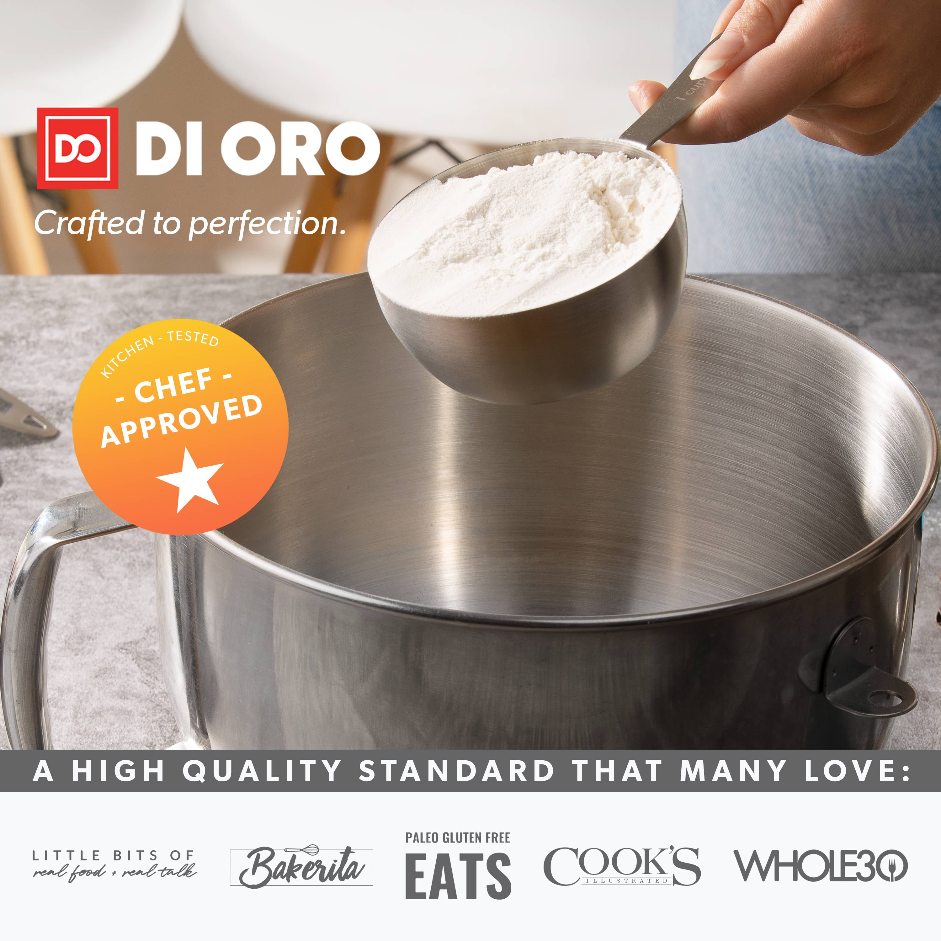 8-Piece 18/8 Stainless Steel Measuring Cup and Spoon Set– DI ORO