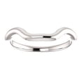 thumbnail image 3 of FB Jewels 14k White Gold Wedding Ring Band for 7x5mm Emerald Ring Size 7, 3 of 3
