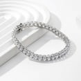 thumbnail image 3 of PAENENPH 14K Gold Tennis Bracelet Adorned with 6mm Oval-Shaped Moissanite, Best Birthday Gifts for Women, 3 of 6
