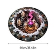 thumbnail image 3 of 3D Skeleton Vortex Quilted Round Halloween Rug, Deep Vortex Optical Illusion Rug, Non‑Slip, for Halloween Indoor Home Room Floor Decor, 3 of 5
