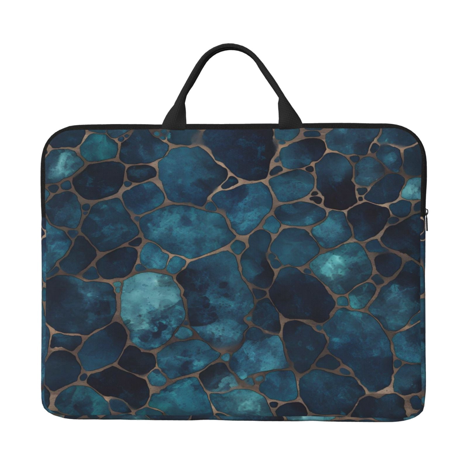 Laptop Sleeve Bag For Women Men 14inch Waterproof Durable Protective Computer Carrying Cover Handle Laptop Case Bag Animal Skin Print Style Darkturquoise_2