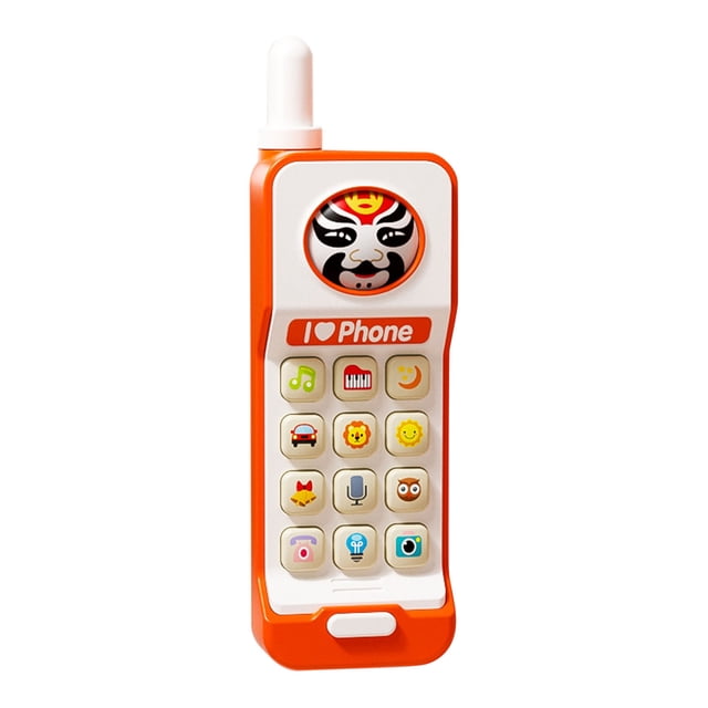 Z-680 Red Cell Phone Toy Mini With Music Flash Light Music Education Toy Remote Control Fun Learning Device For Toddlers Red Shade #04348