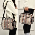 thumbnail image 5 of FORMRS Student Insulated Lunch Bag with Shoulder Strap Reusable Cooler Box for School, Brown Abstract Dots, 5 of 9