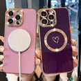 thumbnail image 5 of Magnetic Case for iPhone 13 Pro Max Phone Case for Women, Cute Love Heart Soft Magsafe Case, Raised Full Camera Lens Protection for iPhone 13 Pro Max Phone Case Magsafe (6.7")- Light Purple, 5 of 13