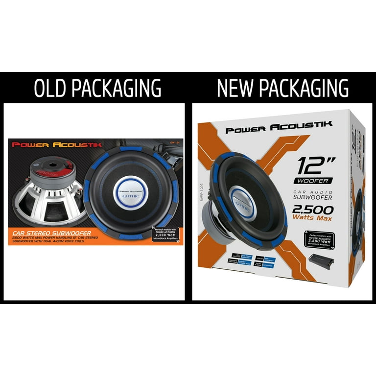 Power Acoustik 12インチ ウーファー 2個セット 2 pack) Power Acoustik Gothic Series GW-124 Premium 12