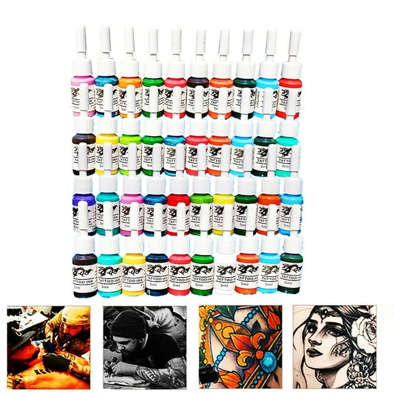 40 Colors/Bottles Tattoo Ink Set Body Art Tattoos 5ml Pigment Lism