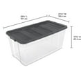 thumbnail image 4 of Sterilite 200 Quart Clear Stackable Latching Storage Box Container, 12 Pack, 4 of 10