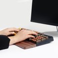 thumbnail image 3 of Clavier en Bois de Noyer 360mm avec Protège-Poignet Ergonomique pour Jeux et Bureau, 3 of 7