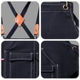 thumbnail image 3 of Delantal de chef Dinheiro para hombre - Delantal cruzado ajustable con bolsillos, 3 of 5