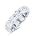 thumbnail image 3 of 6mm Stackable Band Cushion Eternity CZ Wedding Ring 925 Sterling Silver Size 9, 3 of 6