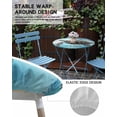 thumbnail image 5 of Fitted Round Tablecloths Table Covers 55-60in,Summer Watercolor Ocean Turtle Waterproof Elastic Edged Table Cloth for Kitchen Dining Holiday Party Tables Decor,Retro Stamp Letter Texture on Blue, 5 of 6