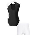 thumbnail image 2 of inhzoy Girls 2 Piece Dance Sports Outfits Gymnastics Leotard Ballet Dance Unitard with Shorts Set, 2 of 5