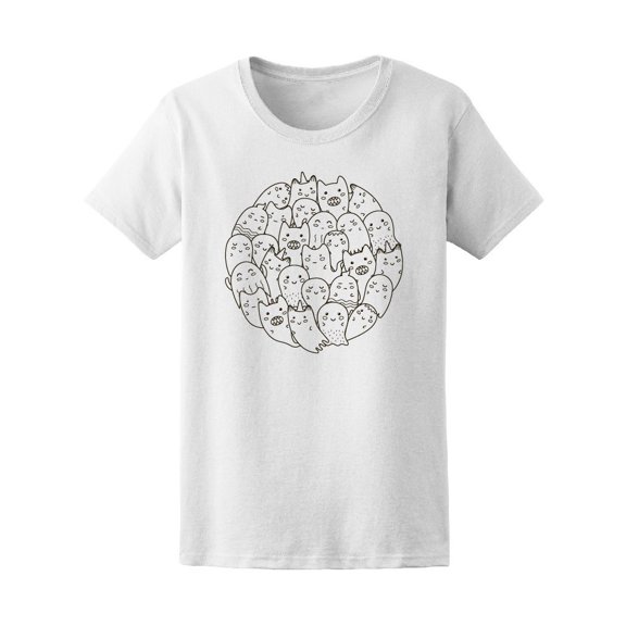 Cute Ghosts Circle Shape Pattern Tee Men's -Image by Shutterstock