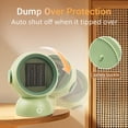 thumbnail image 3 of Space Heater, Portable Small Room Space Electric Heaters for Indoor Use, Two-Speed, 1200w Mini Personal Heaters for Home Office Bedroom under Desk Table Quiet Handy 300 sq ft Air Heater(Green), 3 of 18