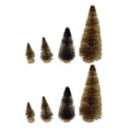 thumbnail image 4 of GUOOL 8Pcs Artificial Christmas Tree Brush Trees Mini Miniature Xmas Trees Christmas Decor for Wedding Bar Shop Display Centerpiece Brown, 4 of 9