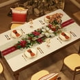 thumbnail image 2 of JeashCHAT Christmas Table Runner 13x72 Inch Poinsettia Christmas Flowers Garland Table Runner Christmas Decorations Party Supplies Holiday Kitchen Dining Table Decor, 2 of 6