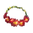 thumbnail image 2 of Diadema de flores para niñas, crisantemo decorativo, 18 cm, guirnalda Morado oscuro, 2 of 9
