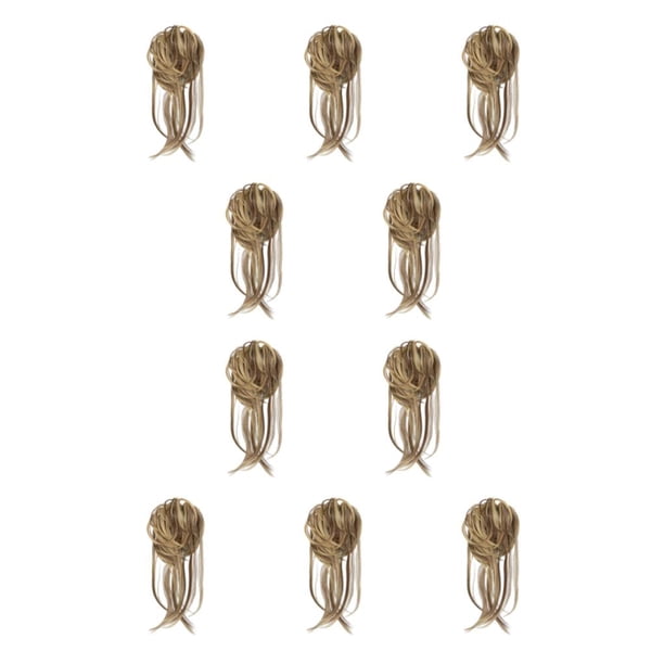 Vogacara Moño de cola de caballo de fibra peinado multiusos esencial para mujeres extensión de cola de caballo cabello rizado señoras 10H86 10H86 10Conjunto