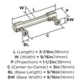 thumbnail image 5 of Amerock Faircrest 3 inch (76mm) Center-to-Center Satin Nickel Cabinet Pull, 5 of 6