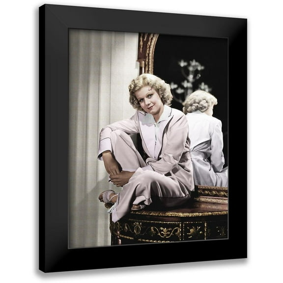 Hollywood Photo Archive 12x14 Black Modern Framed Museum Art Print Titled - Jean Harlow