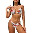 thumbnail image 4 of WTXUE Ensemble de Maillot de Bain Bikini Taille Haute Maillot de Bain Deux Pièces Imprimé Triangle Col Bikini Maillot de Bain Ajusté Ensembles (Femmes) Taille m, 4 of 4