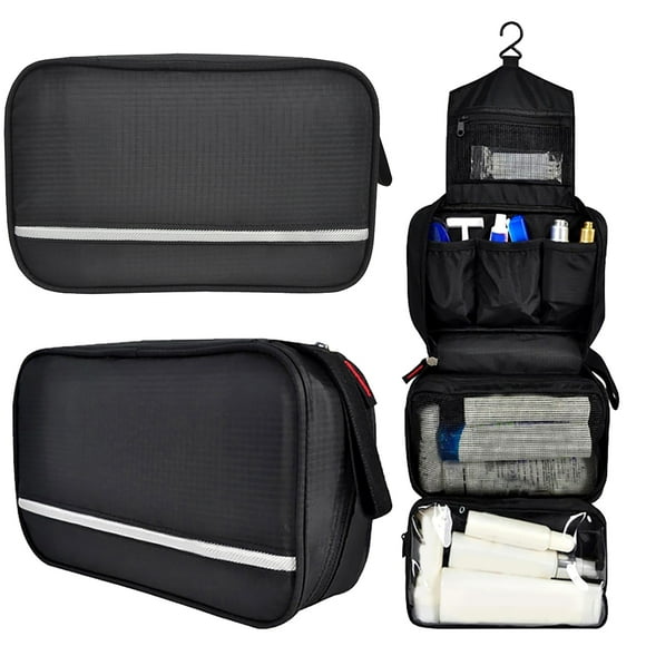 Koszal Portable Travel Cosmetics Hanging Shower Toiletry Bag Container Wash Organizer
