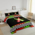 thumbnail image 3 of Erosebridal Neon Lightsaber Bedding Twin Comforter Set, Honeycomb Geometry Down Comforter, Sports Decor, Reversible 2-Piece, 3 of 8