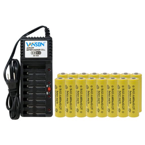 V-868 8 Bay AA & AAA Charger   16 AA (600 mAh) NiCd Batteries
