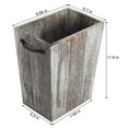 thumbnail image 2 of Wood Trash Can with Metal Handle Grey, 2 of 5