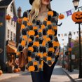 thumbnail image 5 of Towmus Cardigan Sweaters for Women Halloween Cat Sweaters for Womens Long Sleeve Open Front Fall Dusters V-Neck Jackets Dressy Loose Coat, 5 of 6