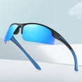thumbnail image 7 of GIJNRIUIUA Under $10 Womens Mens Wrap Around Sports Sun Glasses Cycling Driving Fishing UV400 Protection Blue Frame, 7 of 7