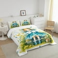 thumbnail image 3 of Erosebridal Cartoon Elf Comforter Sets Twin Size, Gold Flower Floral Comforters & Duvets, Reversible, 3 of 7