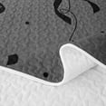 thumbnail image 5 of Erosebridal Cartoon Ribbon Girls Quilt King, Fashion Bowknot King Coverlet Set, Grey Black, 3pcs, 5 of 7