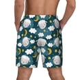 thumbnail image 4 of Uemuo Sweet Dream Lamb Pattern Mens Swim Trunks Quick Dry Board Shorts with Mesh Lining, Stretch Beach Shorts Quick Dry No-Chafing Board Shorts-XX-Large, 4 of 9