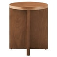 thumbnail image 3 of Coffee Sofa Side Table, Walnut, Wood, Round, Living Kitchen Cafe Bistro Hospitality Restaurant, Modern Contemporary HB36261, 3 of 8