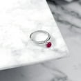 thumbnail image 4 of Gem Stone King 1.58 Ct Round Red Created Ruby 925 Sterling Silver Ring (Size 8), 4 of 4