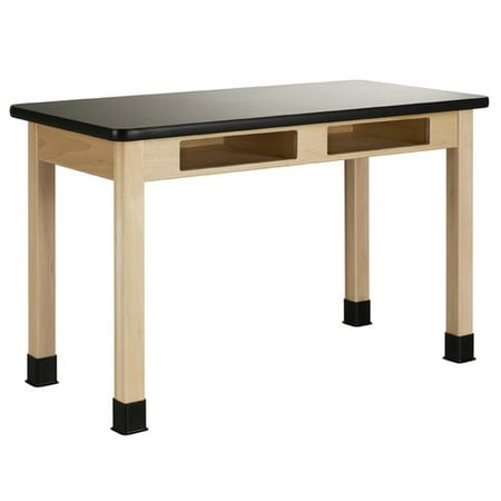 Diversified Woodcrafts Plain Apron Science Table With 2 Book Compartments