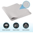 thumbnail image 3 of Desk Pad, Extended Gaming Mouse Pad, XXL Large Mouse Pad, Non-Slip PU Leather Desk Blotter, Waterproof Keyboard Mouse Mat Desk Writing Pad for Work, Game, Office, Home Accessories - Gray, 3 of 5