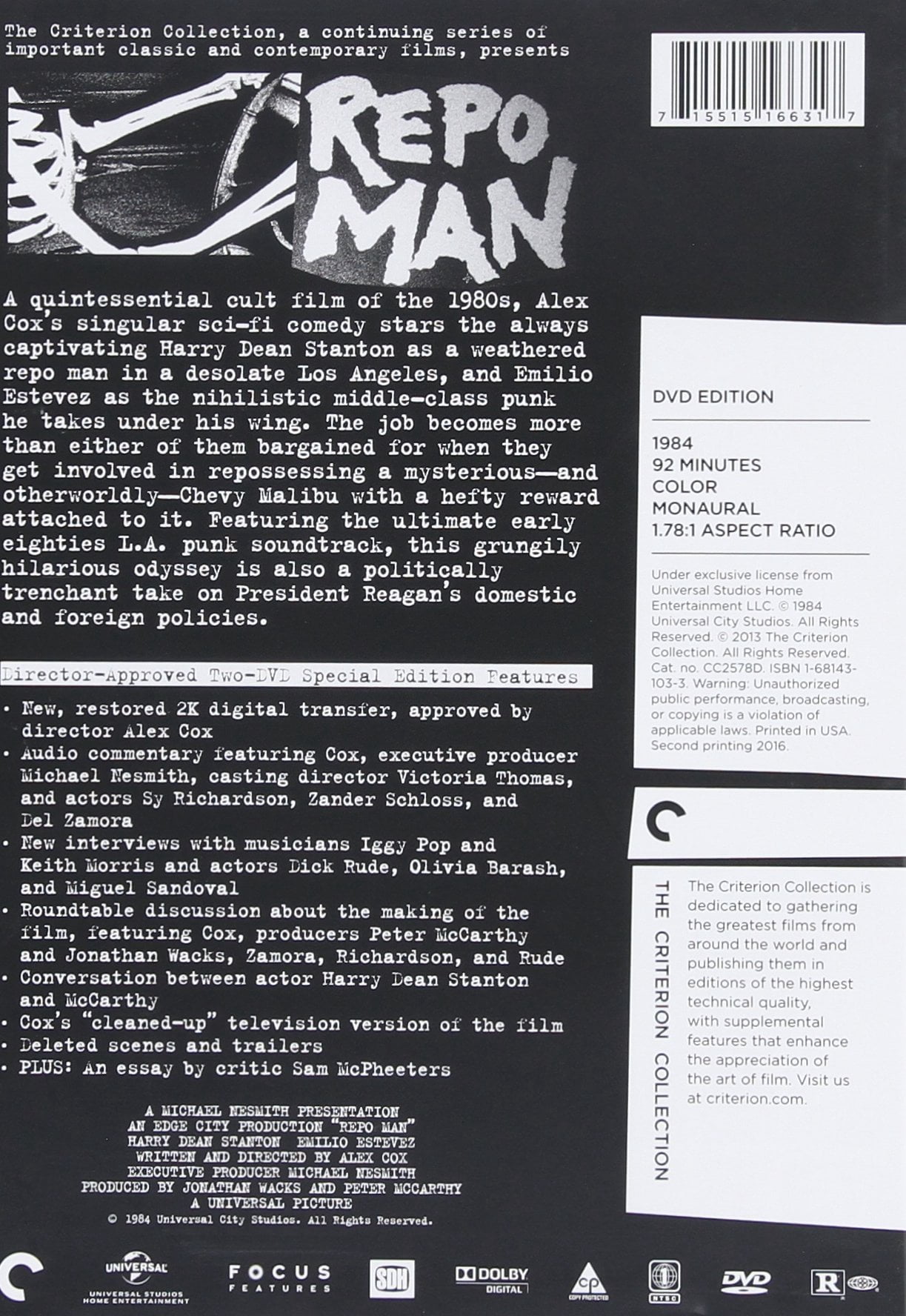 Repo Man (Criterion Collection) (DVD) - Walmart.com