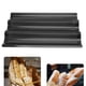 thumbnail image 1 of Pan de Pan de Pan de Pan Francés, Forma de Acero inoxidable U fácil de Limpiar El Pan de Pan Francés Diseño Perforado Negro para Baguettes para Cocina, 1 of 7