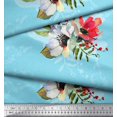 thumbnail image 3 of Soimoi Poly Georgette Fabric Dot,Leaves & Anemone Flower Printed Fabric 1 Yard 52 Inch Wide, 3 of 3