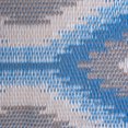 thumbnail image 6 of CC Home Furnishings 48" x 72" Blue and Gray Ikat Pattern Outdoor Patio Rectangular Area Throw Rug, 6 of 6