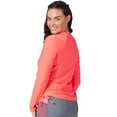 thumbnail image 2 of Free Country Women's Long Sleeve Round Neck Rashguard 1/2 Zip UPF 50 Shirt (Coral Coast, XXL), 2 of 4