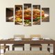 thumbnail image 3 of Juego de Cuadros Decorativos, Sándwiches Tortas, Estilo Apetitoso, 5 Piezas, Ideal para Restaurantes y Loncherías, 150x80cm, 3 of 5