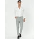 thumbnail image 3 of Pantalones de vestirrayas pahombre Pantalones de negocios con frente plano y corte entallado gris L, 3 of 3