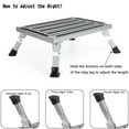 thumbnail image 6 of Frezon Silver, 19" x 12", Aluminum RV Steps, Adjustable Height with Non-Slip Gripper Strips, 6 of 9