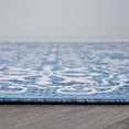 thumbnail image 3 of World Rug Gallery Transitional Geometric Textured Flat Weave Indoor/Outdoor Area Rug - BLUE 5' X 7', 3 of 9