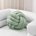 thumbnail image 1 of wonima44 Soft Knot Ball Pillows,Round Throw Pillow Cushion Home Decoration Plush Pillow,Throw Knotted Pillow Handmade Round Plush Pillow（13.7inches,Green）, 1 of 1