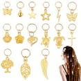 thumbnail image 7 of 30 Pcs Hair Jewelry for DIY Women Braids Golden Locs Jewelry for DIY Hair Braids Clips Vintage African Hair Pendants Charms Star Shell Butterfly Braids Hair Rings for DIY Dreadlocks Hair Decoration, 7 of 7