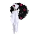 thumbnail image 2 of Fantasmas De Halloween Corona Colgante De Esqueleto De Terror Negro / Blanco Para La Decoración De La Fiesta De Halloween Serendint HA041433-00, 2 of 6